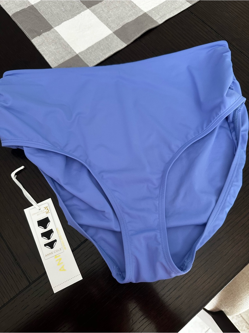 Anne Cole High Waist Bikini Bottoms in Periwinkle size Large